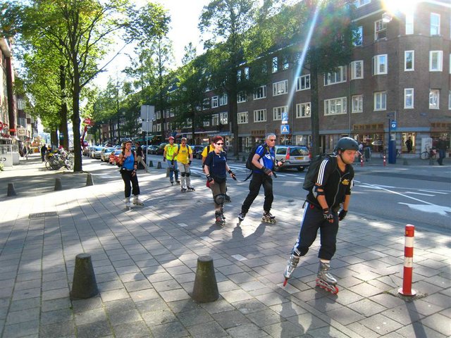 Inline skating Amsterdam Netherlands international group.JPG