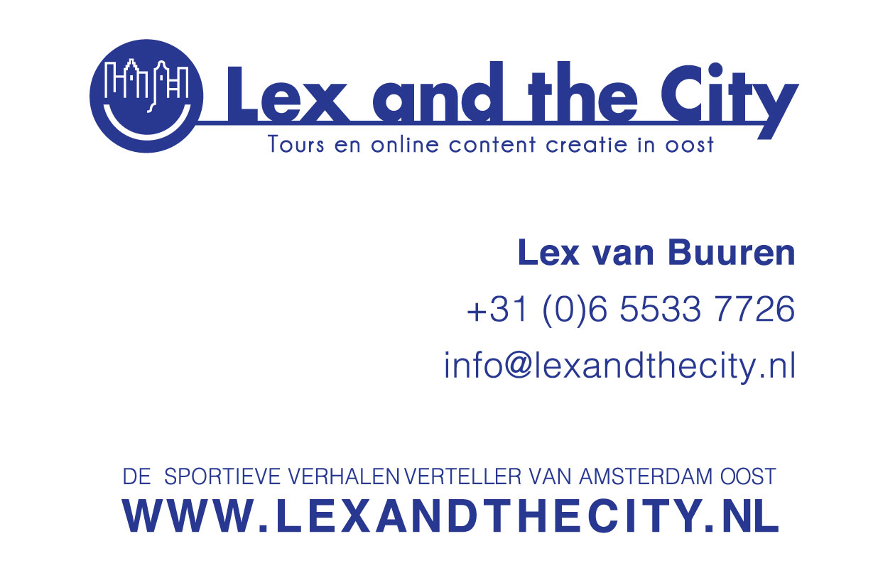 Lex van Buuren van Lex and the City - Verhalenverteller Amsterdam Oost - visitekaartje