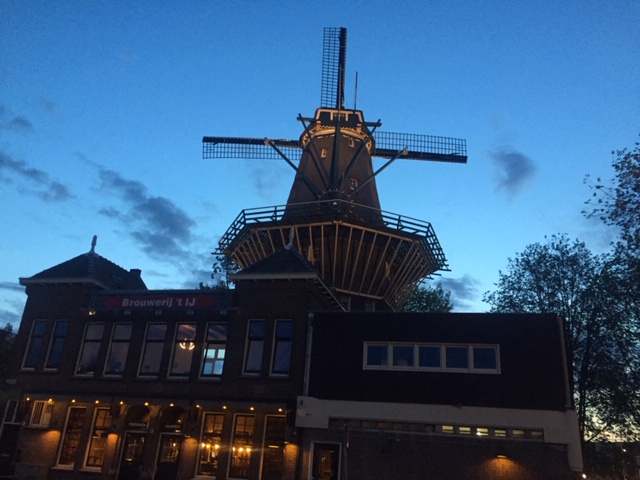 The only city center windmill of Amsterdam