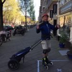 Delivery boy on inline skates in Amsterdam during the Corono crisis - Lex van Buuren from Skate-A-Round