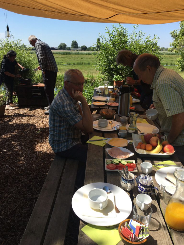 Having a private lunch next to Zaanse-Schans with your own group after the bike tour