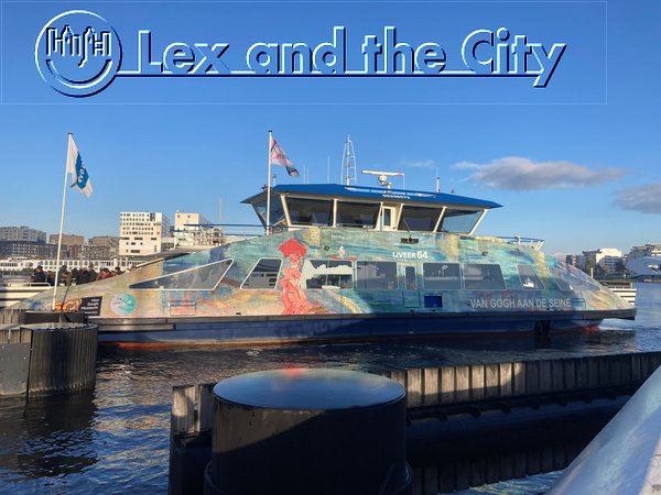 Pontje over de rivier 't IJ met van Gogh schilderij - Lex and the City